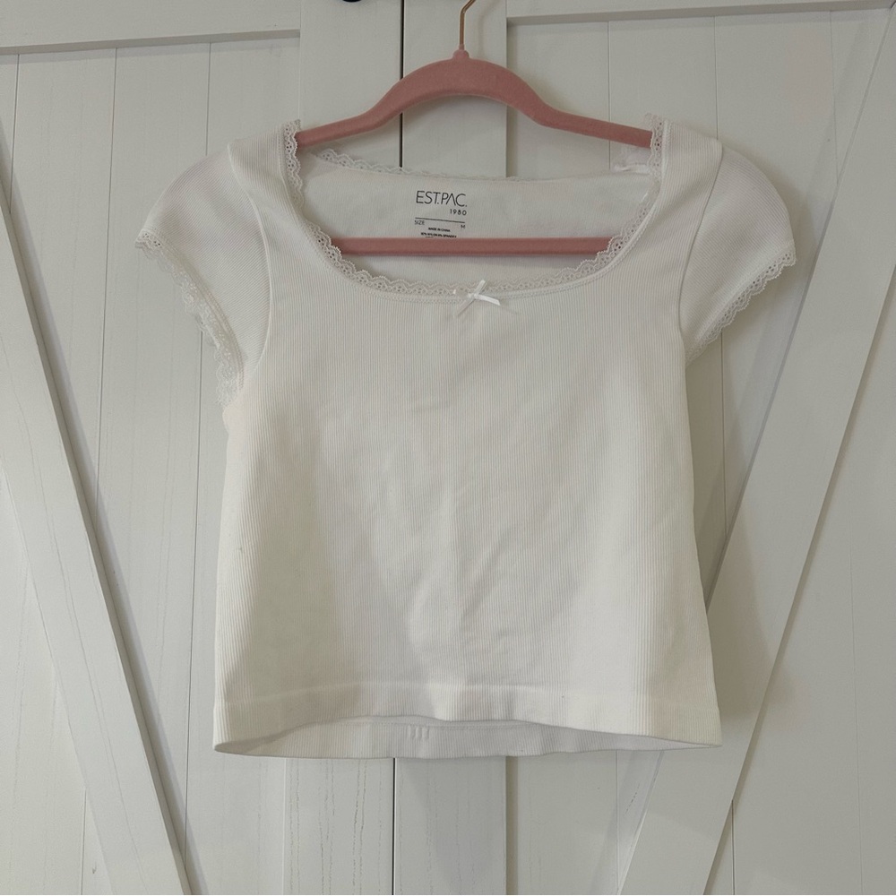white scoop top